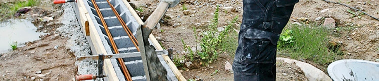 Starkt fundament till bod och garage Starkt fundament till bod och garage